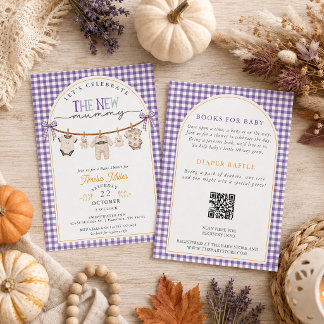 Invitation Fête de bébé Ligne de vêtements de mummy Halloween