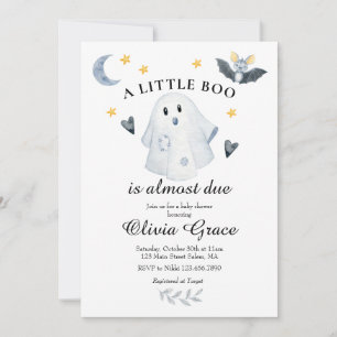 Invitation Fête de bébé Little Boo Halloween