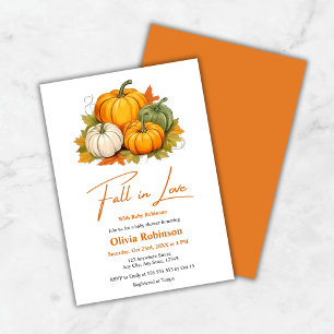 Invitation Fête de bébé neutre genre automne