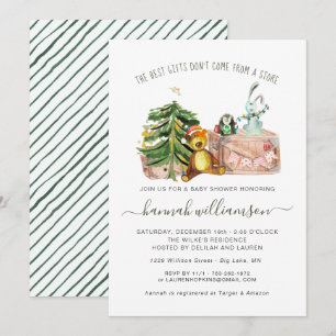 Invitation Fête de bébé Noël d'hiver   Genre Neutre