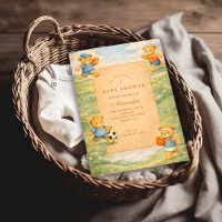 Fête de bébé ours sports de nurserie classiques