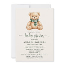 Fête de Bébé Ourson Mignon Rustique