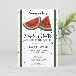Invitation Fête de Bébé Pastèque Fil de la Façon dont Vous le