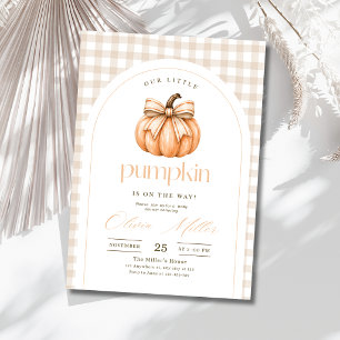 Invitation Fête de bébé Petite Citrouille Arc-en-Ciel Automna