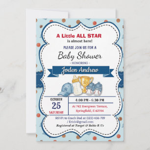 Invitation Fête de Bébé Petite Star Personnalisée