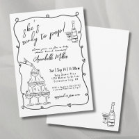 Fête de Bébé Prêt à Naître Dessiné à la Main