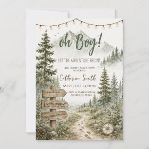 Invitation Fête de bébé : Que l'aventure commence