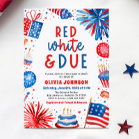 Fête de bébé Red, White & Due neutre en genre