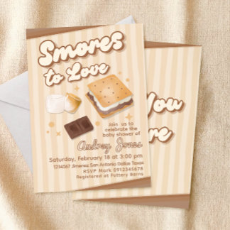 Invitation Fête de bébé S'more à aimer
