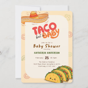 Invitation Fête de Bébé Taco de Genre Neutre
