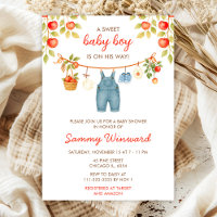 Fête de bébé tenue de ligne de pomme en automne ga