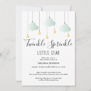 Invitation Fête de bébé Twinkle Sprinkle Neutral Tout En Un