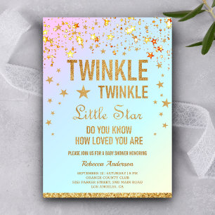 Invitation Fête de Bébé Twinkle Twinkle Little Star