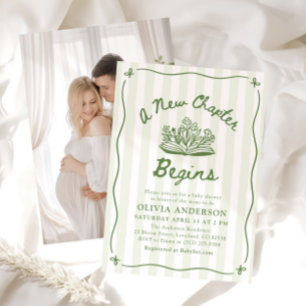 Invitation Fête de Bébé : Un Nouveau Chapitre Commence, Dessi