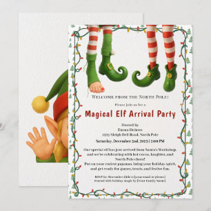 Invitation Fête de Bienvenue de l'Elf Célébration d'Arrivée