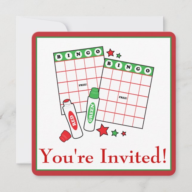 Invitation Fête de Bingo (Devant)