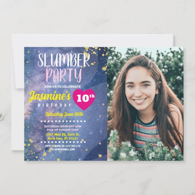 Invitation Fête de bois Anniversaire Tie Dye Fun Photo (Devant)