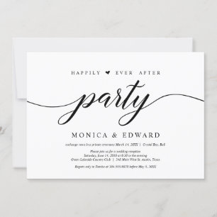 Invitation Fête de bonheur éternel, mariage en fuite