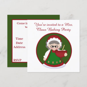 Invitation Fête de boulangerie Mme Claus
