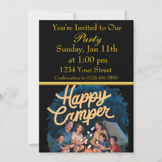 Invitation Fête de camping