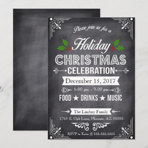 Invitation Fête de Chalkboard