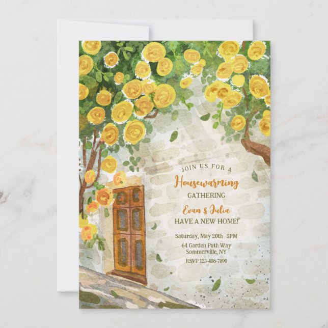 Invitation Fête de chauffage à la porte avant (Devant)