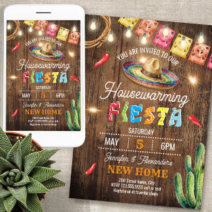 Invitation Fête de Chauffage de Maison Fiesta Nouvelle Maison