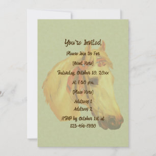 Invitation Fête de cheval de l'exposition d'art vintage