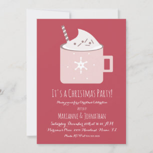 Invitation Fête de Chocolat Chaud de Noël