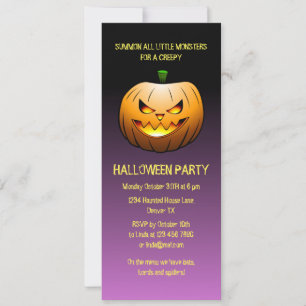 Invitation Fête de citrouille d'Halloween