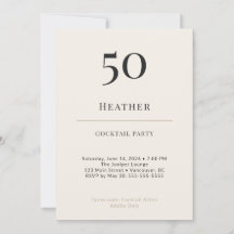 Fête de cocktail d'anniversaire minimaliste modern