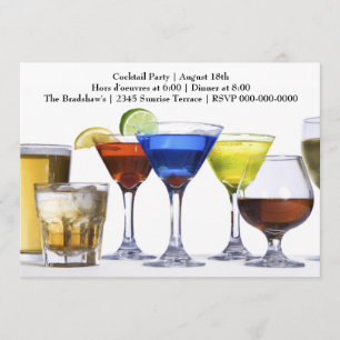 Invitation Fête de cocktails modernes
