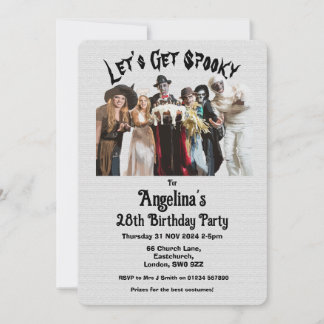 Invitation Fête de costume d'anniversaire Éffrayant personnal