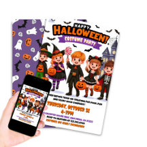 Fête de costume d'Halloween pour enfants modifiabl
