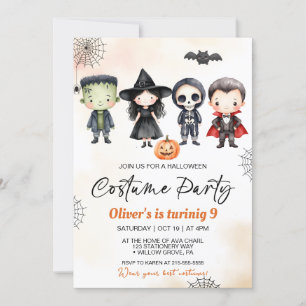 Invitation Fête de costume d'Halloween Spooktacular Anniversa