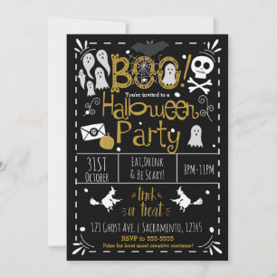 Invitation Fête de costume fantaisiste dessinée à la main pou