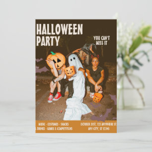 Invitation Fête de Costume Halloween, Halloween Vintage Modif
