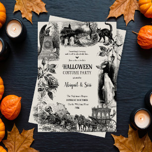 Invitation Fête de costumes d'Halloween adultes