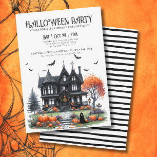 Invitation Fête de costumes pour adultes Halloween