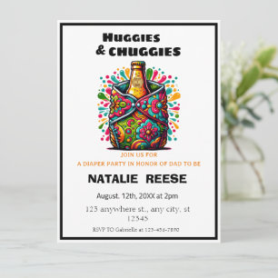 Invitation Fête de couche pour papa Huggies et Chuggies