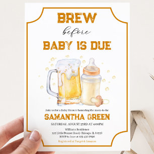 Invitation Fête de Couches Bière Avant la Naissance de Bébé I