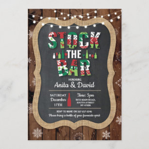 Invitation Fête de Couple Stockez le Bar Noël Xmas