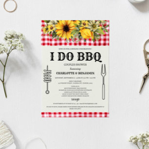 Invitation Fête de couples Rustique I DO BBQ
