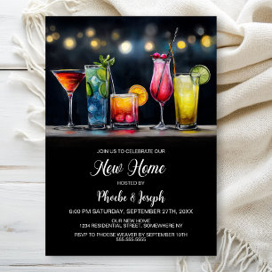 Invitation Fête de crémaillère avec cocktail