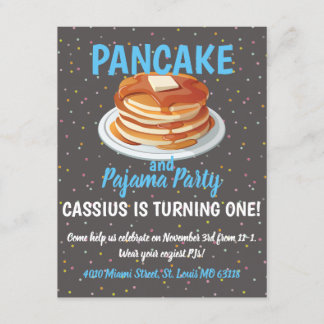 Invitation Fête de crêpes et de pyjamas