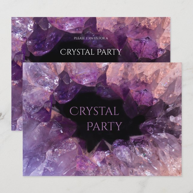 Invitation Fête de cristal de l'Améthyste (Devant / Derrière)
