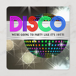 Invitation Fête de danse disco
