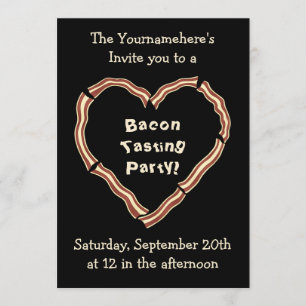 Invitation Fête de dégustation Bacon