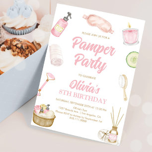 Invitation Fête de détente, Fête Glamour, Fête d'anniversaire