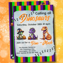Fête de Dino-Mash de dinosaure d'Halloween